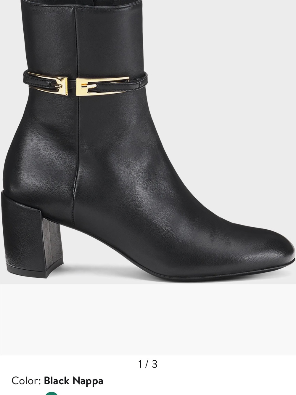 AGL Black Leather Ankle Booties